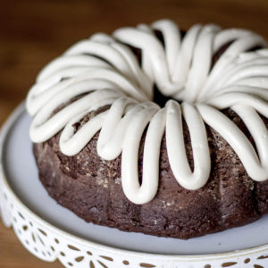 Moist Chocolate Bundt Cake with Cream Cheese Frosting