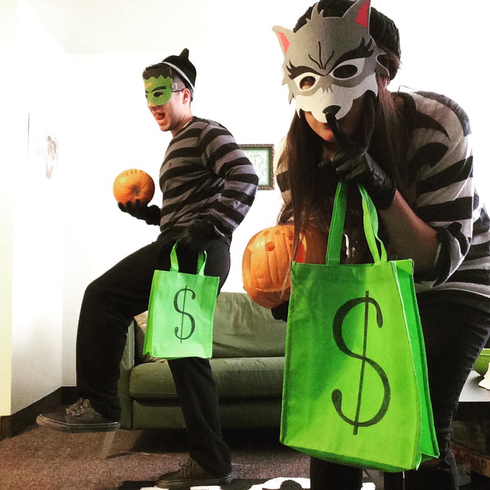 Bandits and Robbers. Couple Halloween costume ideas for you and your spouse or significant other. Cute and easy Halloween costumes for couples you can DIY or buy.