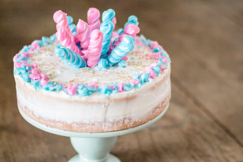 Magical Unicorn Birthday Party unicorn horn cake