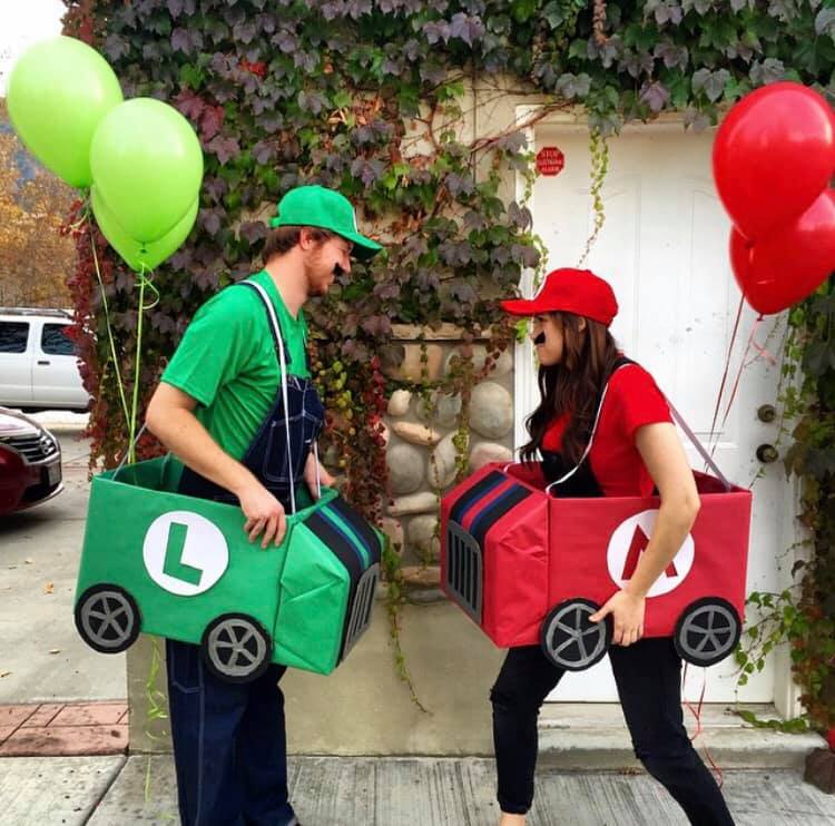 Mario and Luigi. Couple Halloween costume ideas for you and your spouse or significant other. Cute and easy Halloween costumes for couples you can DIY or buy.