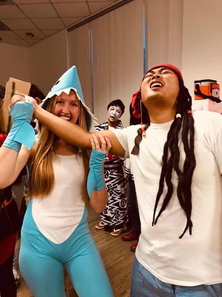 Pirate and shark. Couple Halloween costume ideas for you and your spouse or significant other. Cute and easy Halloween costumes for couples you can DIY or buy.