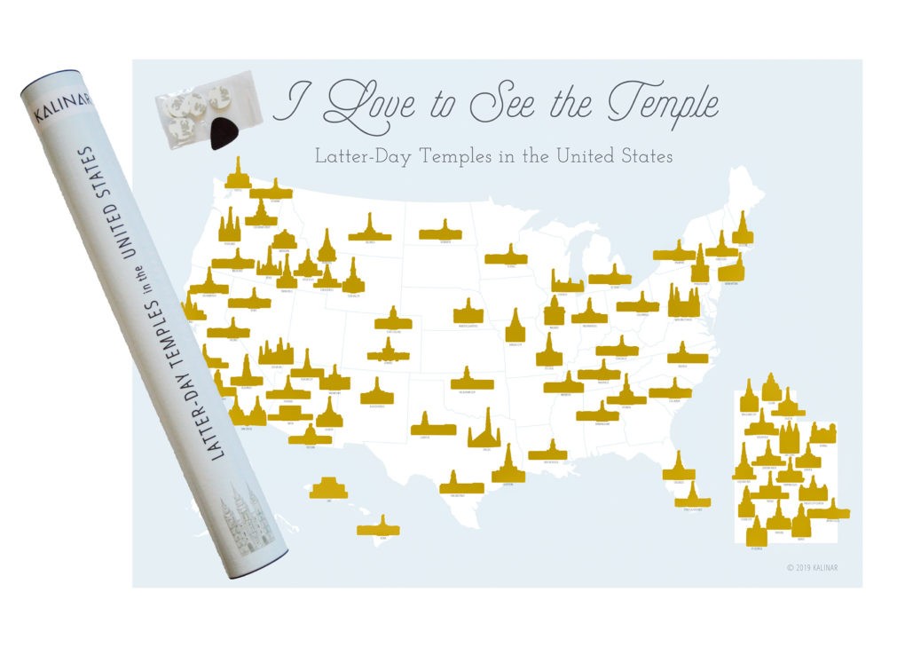 Our new US temples scratch off map now available on Amazon. Beautiful design with hand drawn LDS temples in the United States for a fun gift and home decor. Latter-day Saint Temples scratch off map of the United States temples. Great LDS Mormon gift idea for returned missionary, birthday, or wedding gift.