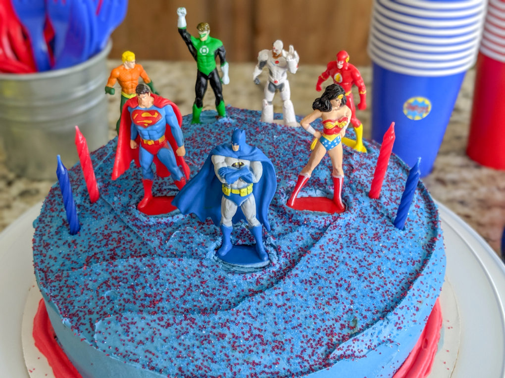 Superhero Birthday Cake. 