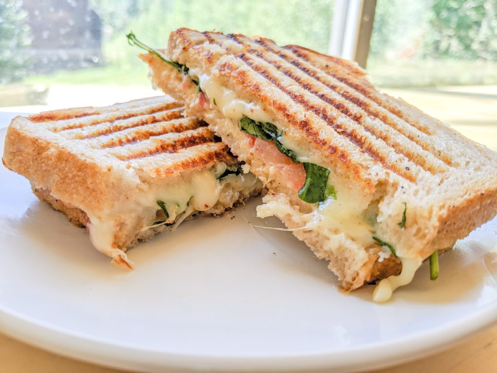Turkey panini for our women's wellness retreat on a budget. Girl's trip healthy meal ideas and menu plan.