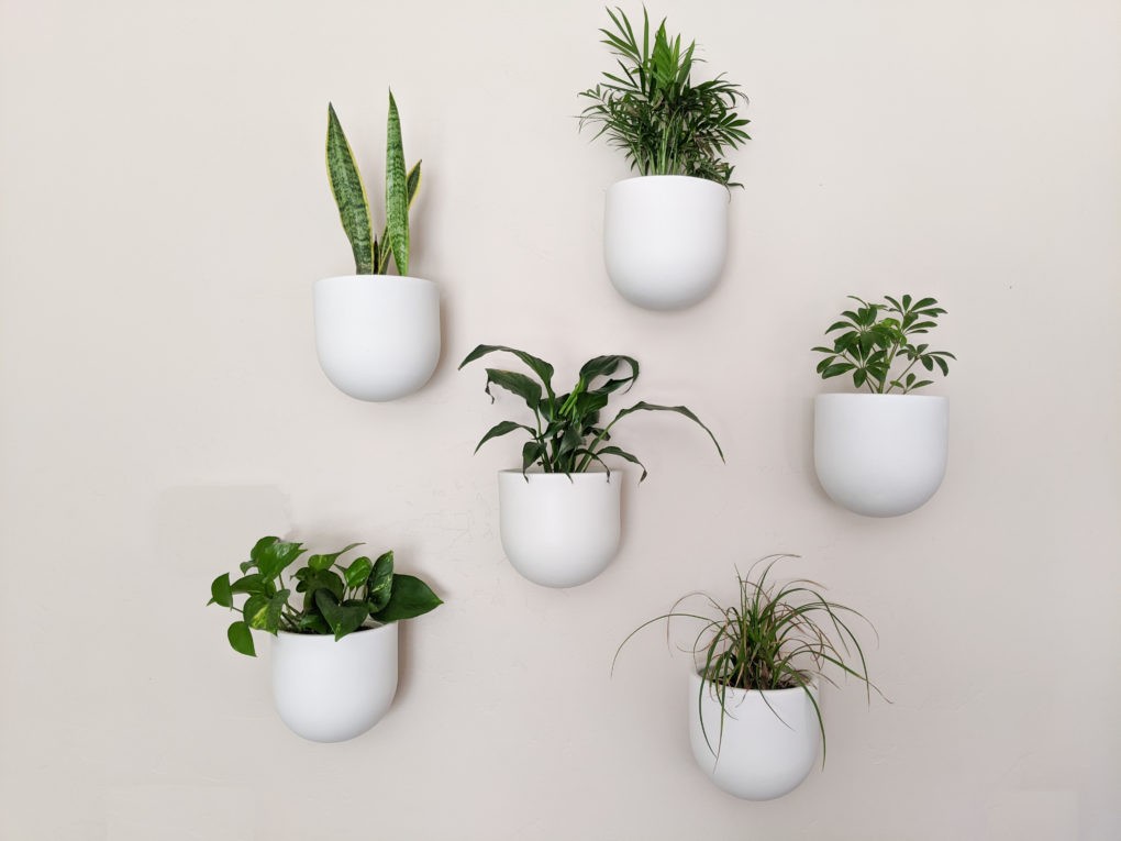 Modern White Ceramic Person With Pot Dual Pot Planter 