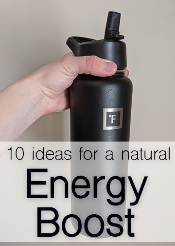 Ten ways to get an energy boost without coffee.  #1 Chug water! If you're feeling drowsy, try these mid-day energy boost ideas. They are easy, natural ways to get you refreshed and alert without coffee or caffeine.