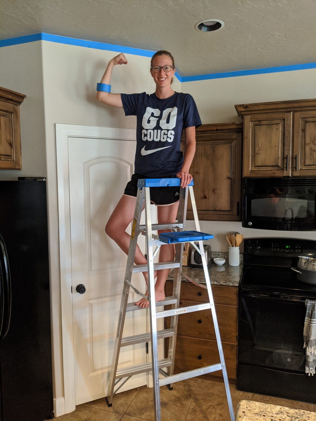 Taping off ceiling for painting